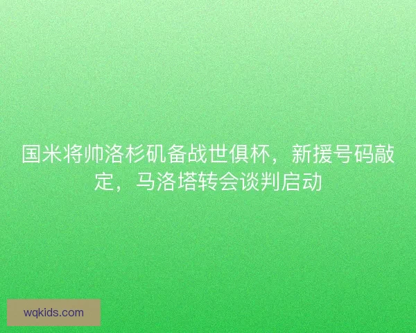 国米将帅洛杉矶备战世俱杯，新援号码敲定，马洛塔转会谈判启动